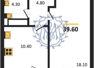 Продаю 1-ком. квартиру, 39.6 м2, село Мирное