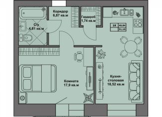 Продаю 1-ком. квартиру, 51 м2, Архангельская область