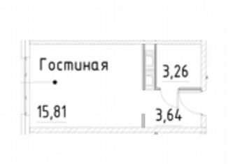 Продам квартиру студию, 22.7 м2, Санкт-Петербург, метро Улица Дыбенко, проспект Большевиков, 37к1