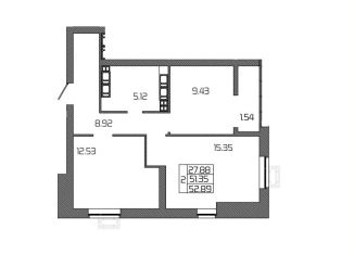 Продам 2-ком. квартиру, 52.9 м2, Волгоград