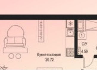 Продается квартира студия, 28.4 м2, Санкт-Петербург, улица Даля, 10Б, метро Петроградская