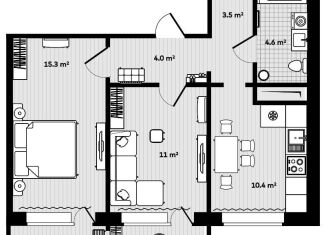 Продаю 2-ком. квартиру, 52.8 м2, Приморский край