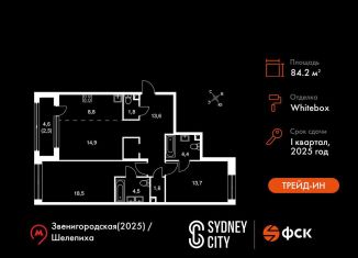 Продается 2-ком. квартира, 84.2 м2, Москва, СЗАО, жилой комплекс Сидней Сити, к2/1