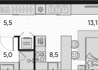 Продажа квартиры студии, 32.3 м2, Москва, метро Марьина Роща