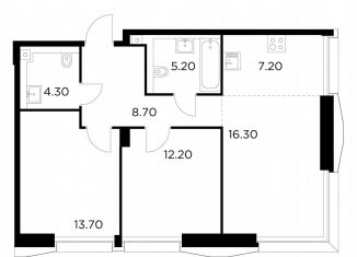 Продам 2-ком. квартиру, 67.6 м2, Москва, Войковский район