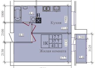 Продам однокомнатную квартиру, 41.1 м2, Иваново