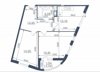 Продам 2-комнатную квартиру, 60.6 м2, Санкт-Петербург