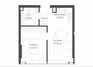 Продам 1-комнатную квартиру, 36.9 м2, Москва, Ленинградский проспект, вл8, метро Белорусская