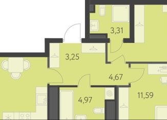 Продажа двухкомнатной квартиры, 63.3 м2, Екатеринбург, улица Академика Парина, 27