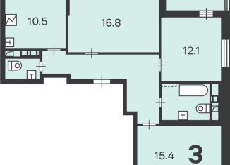 Продаю 3-ком. квартиру, 75.7 м2, Москва, метро Каширская, Каширское шоссе, 11к3