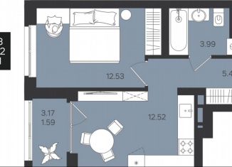 Продажа 1-комнатной квартиры, 36.1 м2, Пермь, улица Космонавта Беляева, 31, Индустриальный район