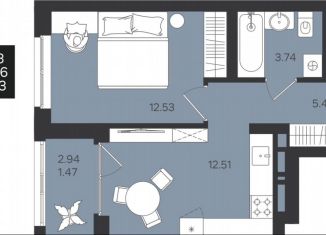 Продажа 1-комнатной квартиры, 35.7 м2, Пермь, улица Космонавта Беляева, 31, Индустриальный район