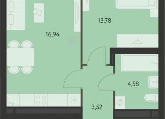 Продажа 1-ком. квартиры, 46.7 м2, Екатеринбург