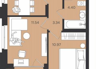 Продаю 2-ком. квартиру, 47.3 м2, Пермь, улица Космонавта Беляева, 31