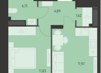 Продаю 1-комнатную квартиру, 38 м2, Екатеринбург, метро Чкаловская, улица Вильгельма де Геннина, 23