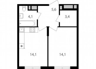 Продается 1-ком. квартира, 41.3 м2, Москва, Михалковская улица, 48, станция Коптево