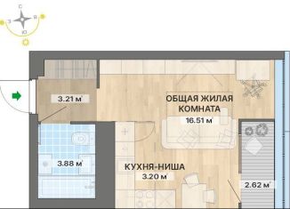 Продажа квартиры студии, 29.4 м2, Екатеринбург, переулок Ударников, 33