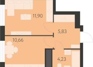 Продаю 1-ком. квартиру, 32.6 м2, Екатеринбург, 17-й квартал, 7к2, метро Чкаловская