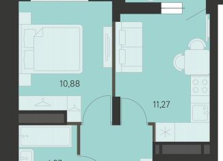 Однокомнатная квартира на продажу, 32.6 м2, Екатеринбург, метро Чкаловская, улица Вильгельма де Геннина, 23