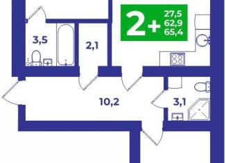 2-ком. квартира на продажу, 65.4 м2, село Мариинский
