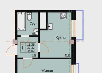 Продается 1-ком. квартира, 34 м2, Ессентуки