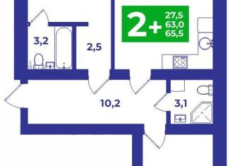 Продаю двухкомнатную квартиру, 65.5 м2, Республика Башкортостан