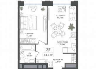 Продается 2-ком. квартира, 44.5 м2, Москва, САО