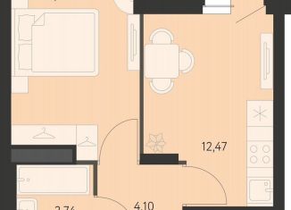 Однокомнатная квартира на продажу, 35.8 м2, Екатеринбург, метро Чкаловская, улица Вильгельма де Геннина, 23