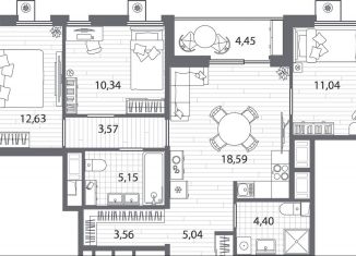 Продается 3-комнатная квартира, 76.6 м2, Санкт-Петербург, Калининский район