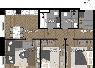 Продается 3-ком. квартира, 67.1 м2, Москва, Хорошевский район, улица Зорге, 9Ак1