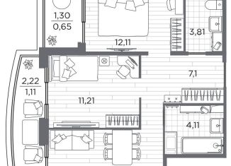 Продам двухкомнатную квартиру, 55.1 м2, Санкт-Петербург, метро Выборгская