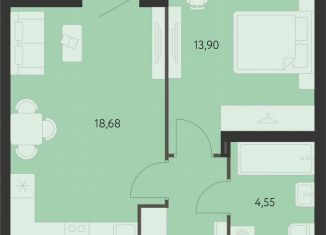 Продается 1-ком. квартира, 43.1 м2, Екатеринбург, улица Краснолесья, 94с2