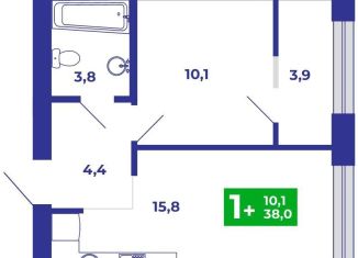 Продаю 1-ком. квартиру, 38 м2, село Мариинский