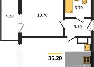 Продам 1-комнатную квартиру, 36.2 м2, Воронеж, улица Полковника Богомолова, 1