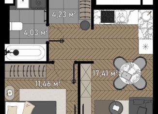 Продам 1-комнатную квартиру, 37.7 м2, Москва, Хорошевский район, жилой комплекс Зорге 9, 9Ак7