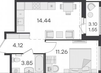 Продаю 1-ком. квартиру, 35.2 м2, посёлок Парголово