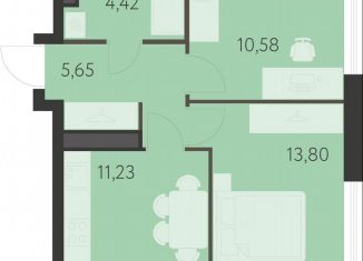 2-ком. квартира на продажу, 45.7 м2, Екатеринбург, метро Чкаловская, 17-й квартал, 7к2