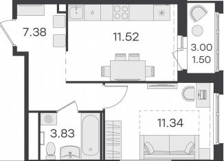 Продаю 1-ком. квартиру, 35.6 м2, посёлок Парголово