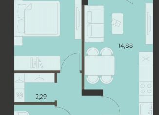 Продается 1-комнатная квартира, 38.3 м2, Екатеринбург, метро Чкаловская, улица Вильгельма де Геннина, 23