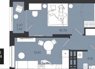 Продажа 1-комнатной квартиры, 41.2 м2, Пермь, улица Космонавта Беляева, 31, Индустриальный район