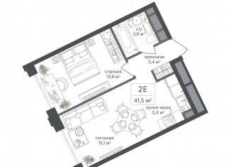 Продается двухкомнатная квартира, 41.5 м2, Москва, САО