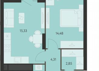 Продажа однокомнатной квартиры, 48.1 м2, Екатеринбург