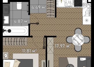 Продам 1-комнатную квартиру, 39 м2, Москва, Хорошевский район, жилой комплекс Зорге 9, 9Ак7