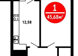 Продается однокомнатная квартира, 45.7 м2, Республика Башкортостан, Природная улица, 28/1