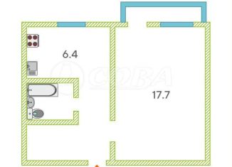 Продаю 1-ком. квартиру, 31 м2, Курган, 2-й микрорайон, 21