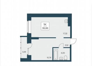 Продаю 1-ком. квартиру, 38.9 м2, Новосибирск, улица Дуси Ковальчук, 385