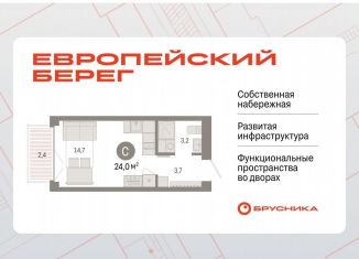 Квартира на продажу студия, 24 м2, Новосибирск, метро Октябрьская