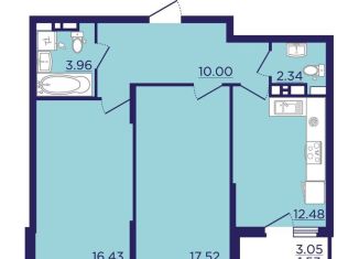Продам 2-ком. квартиру, 64.3 м2, Воронеж