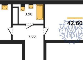 Продается однокомнатная квартира, 42.6 м2, село Мирное