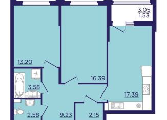 Продажа 2-ком. квартиры, 66.9 м2, Воронеж